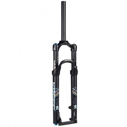 Waui Mountain Bike Fork Waui 26" 1-1 / 8" MTB Suspension Fork, Mountain Bike Aluminum Alloy Cone Disc Brake Damping Adjustment Travel 100mm Black (Color : A, Size : 29inch)