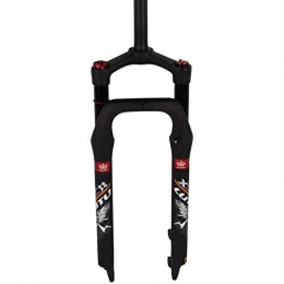 Waui Mountain Bike Fork Waui Snowmobile Suspension Fork Bicycle 26 / 27.5 / 29 Inch Shock Absorber Stroke 100 Mm MTB Fork Carbon Steerer Tube MTB Mountain Bike Fork (Color : Black)