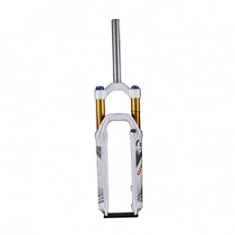 Waui Mountain Bike Fork Waui Vlo De Montagne Fourche Suspension Fourchette Gaz Alliage D'aluminium Avec Amortissement Contrle De L'paule Tout Droit Fourche D'amortisseur (Color : White, Size : 29")