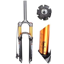 WEHQ Mountain Bike Fork WEHQ Suspension Fork Bike, 26 / 27.5 / 29" MTB Bike Air Suspension Fork Straight Tube 28.6mm QR 9mm Travel 105mm Manual Lockout Disc Brake Ultralight Shock XC Bicycle