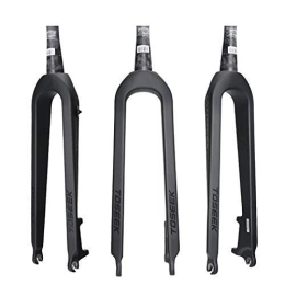 WEHQ Spares WEHQ Suspension Fork Bike, Carbon Fiber Mountain Bikes Fork Tapered Rigid Bicycle MTB Fork Parts 26 / 27.5 / 29 Er Inch Accessories