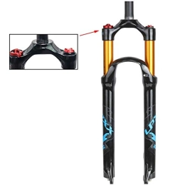 WEHQ Spares WEHQ Suspension Fork Bike, MTB 26 27.5 29 Inches Front Fork Air Pressure Fork Magnesium Aluminum Alloy Material Lightweight Suspension Gas Fork 9mm Quick Release Travele 100mm