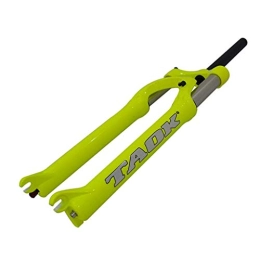 WEHQ Spares WEHQ Suspension Fork Bike, MTB Air Shock Bike Fork 26 Inch Magnesium Alloy Bicycle Suspension Fork Straight Tube 1-1 / 8" Manual Locking Disc Brake 100mm Travel 1688g Green