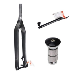 WEHQ Spares WEHQ Suspension Fork Bike, MTB Bike Fork 26" 27.5 29 Inch UD Carbon Fiber Mountain Bicycle Fork Axle 150x15mm Tapered Matt 1-1 / 8" Disc Brake