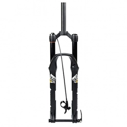 WLJBD Spares WLJBD 26 27.5 29 Inch Mountain Bike Fork DH Fork Bicycle Air Suspension Straight 1-1 / 8" Travel 135mm Discbrake Fork Through Axle 15mm RL (Color : Black, Size : 27.5inch)