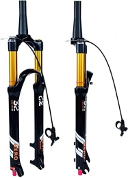XKCCHW Mountain Bike Fork XKCCHW 26 / 27.5 / 29 Inch Mtb Bicycle Magnesium Alloy Suspension Fork, Tapered Steerer And Straight Steerer Front Fork, Air Suspension Front Fork 120Mm Travel, 9Mm Axle Manual .A-29 Inch