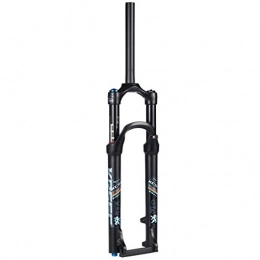 XYSQ Spares XYSQ 27.5" 1-1 / 8" MTB Suspension Fork, Mountain Bike Aluminum Alloy Cone Disc Brake Damping Adjustment Travel 100mm Black (Color : B, Size : 27.5inch)