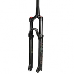 XYSQ Mountain Bike Fork XYSQ Mountain Bike Front Forks Air 26 / 27.5 / 29 Inch Travel 140mm QR 9mm Damping Adjustment Disc Brake Bike Accessory Aluminum Magnesium Alloy (Color : Black, Size : 26 inch)
