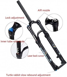 XZ Mountain Bike Fork XZ High Quality 26Inch Suspension Forks, 1-1 / 8" Mountain Bike Shock Fork Aluminum Alloy Disc Brake Damping Adjustment Travel, 27.5inch