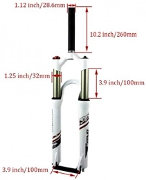 XZ Spares XZ High Quality 27.5 Bike Suspension Forks, Mountain Cycling 1-1 / 8'' Lightweight Aluminum Alloy Bicycle Shoulder Control Travel, A, 27.5 inch