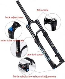 XZ Mountain Bike Fork XZ High Quality 27.5Inch Suspension Forks, Mountain Bike Shock Fork Aluminum Alloy Cone Disc Brake Damping Adjustment Travel, B, 27.5inch