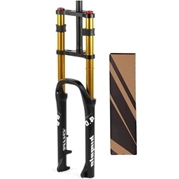 Yofsza Mountain Bike Fork Yofsza 26 Inch MTB Air Fork Snow Fatbike Fork Travel 140MM 1-1 / 8" Fork Shaft Double Shoulder Cushion Adjustment Front Forks For 4.0" Tyres Disc Brake QR For Mountain / Strand / E-Bike