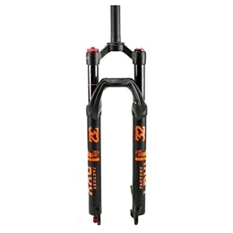 YouLpoet Spares YouLpoet Mountain Bike Air Fork 27.5 Inch Manual Lockout Straight Steerer Front Fork Damping Rebound Adjustment, black orange, 27.5inch