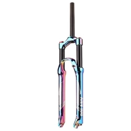 YUISLE Mountain Bike Fork YUISLE Suspension Forks, Air Pressure Shock Absorber Fork Fork For Cushioned Wheels Colorful Vacuum Plating Mountain Bike Forks