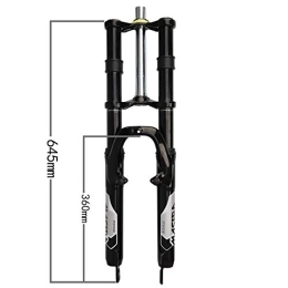 Z-LIANG Mountain Bike Fork Z-LIANG Bicycle Fork 620DH MTB Suspension Air Front Fork Alloy Bike Magnesium Air Oil Lock Straight Downhill Fork (Color : 26 inch)