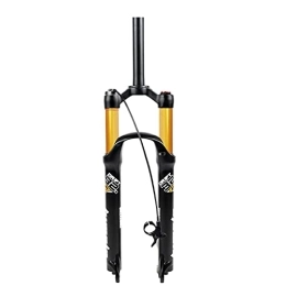ZCXBHD Mountain Bike Fork ZCXBHD Air Mountain Bicycle Suspension Fork 26 / 27.5 / 29 inch MTB Bike Front Forks 1-1 / 8" Straight Tube 100mm Travel QR 9mm Disc Brake (Color : Gold Straight Remote, Size : 29 inch)