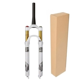 ZECHAO Mountain Bike Fork ZECHAO 1-1 / 8" Mountain Bike Suspension Forks, 26 / 27.5 / 29in Aluminum Alloy 9mm Quick Release Tapered 1-1 / 2" 120mm Travel Air Bike Front Fork (Color : Tapered Manual Lock, Size : 27.5inch)