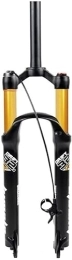 ZECHAO Mountain Bike Fork ZECHAO 26 27.5 29 Inch MTB Bike Suspension Fork, Ultra Light Air Shock Absorber Bicycle Front Fork HL / RL Straight Steerer 1-1 / 8" QR Accessories (Color : Gold-B, Size : 27.5inch)