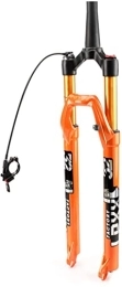 ZECHAO Mountain Bike Fork ZECHAO 27.5 29 Inch Air Mountain Bike Suspension Fork, Travel 100mm Quick Release 9mm Disc Brake Aluminum Alloy MTB Front Forks Accessories (Color : Tapered Remote, Size : 27.5 inch)