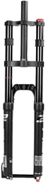 ZECHAO Mountain Bike Fork ZECHAO 27.5 / 29In Mountain Bike Front Forks, 100 * 15mm Barrel Version Damping Rebound Shoulder Air Travel 100mm Disc Brake Accessories (Color : Black, Size : 27.5 inch)