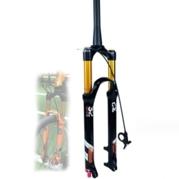 ZECHAO Mountain Bike Fork ZECHAO Aluminum Alloy Air Suspension Fork, 26 / 27.5 / 29in Rebound Adjustment 140mm Travel 1-1 / 8" Disc Brake Mountain Bike Suspension Forks (Color : Tapered Remote Lock, Size : 26inch)