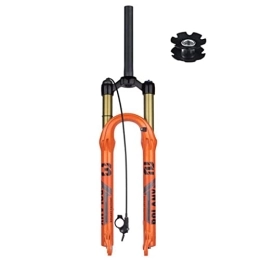 ZECHAO Mountain Bike Fork ZECHAO Bicycle Air MTB Front Fork, 27.5 / 29in 1-1 / 8" Suspension Front Fork 120mm Travel Air Suspension Fork 9mm Quick Release Accessories (Color : Orange-Remote Lock, Size : 27.5inch)