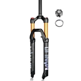 ZECHAO Mountain Bike Fork ZECHAO Bicycle Shock Absorber Forks 1-1 / 8", 120 / 140mm Travel Disc Brake Quick Release 9mm Axle Mountain Bike Multiple Complex Road Surfaces (Color : Travel 140mm, Size : 26inch)