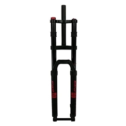 ZECHAO Mountain Bike Fork ZECHAO Bicycle Suspension Air Fork, 27.5 / 29 Inch Travel 160mm Double Shoulder Front Fork Disc Brake Shoulder Control, For MTB Bike Accessories (Color : Black Red, Size : 29inch)