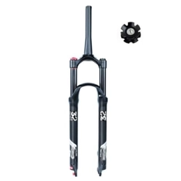 ZECHAO Mountain Bike Fork ZECHAO Magnesium Alloy Air Mountain Bike Suspension Forks, 29 27.5 26er 1-1 / 8" Disc Brake Front Fork 140mm Travel Rebound Adjustment QR 9mm (Color : Tapered Manual Lock, Size : 29inch)