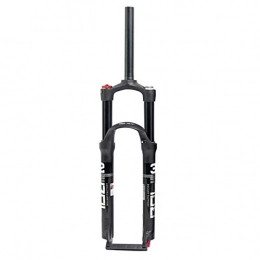 ZFF Mountain Bike Fork ZFF Mountain Front Fork Air Pressure Shock Absorber Fork 26 / 27.5 / 29 Inch MTB Suspension Fork Double Air Chamber 100mm Travel Straight Tube Shoulder Control QR (Color : Black, Size : 27.5)
