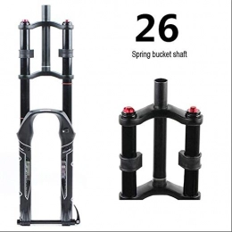 ZLYY Mountain Bike Fork ZLYY Bike Front Suspension Mountain Bike Suspension Forks 26 / 27.5 / 29 Inch MTB Shoulder Damping Front Fork Oil Spring Front Fork Downhill Front Fork, 27.5in(15 * 100), 26in(15 * 100)