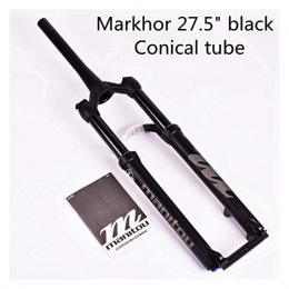 ZSR-haohai Spares ZSR-haohai MTB Bike Fork For 26 27.5 29er Mountain Bicycle Fork Oil and Gas Fork Remote Lock Air Damping Suspension Fork (Color : 27.5 cone black)