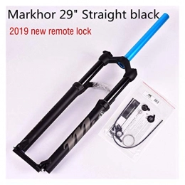 ZSR-haohai Spares ZSR-haohai MTB Bike Fork For 26 27.5 29er Mountain Bicycle Fork Oil and Gas Fork Remote Lock Air Damping Suspension Fork (Color : Straight remote BK29)