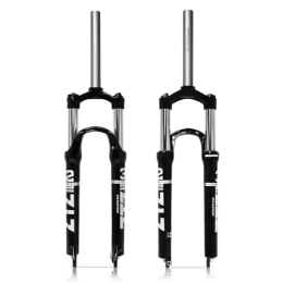 ZTZ Spares ZTZ 26 / 27.5 / 29 MTB Suspension Fork, Aluminum Alloy Shock Absorber XC Mountain Bike Front Fork-100mm Travel, 9mm QR， 28.6mm Straight Tube, Manual Lockout
