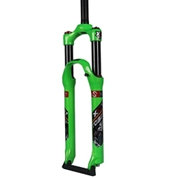 ZYHDDYJ Mountain Bike Fork ZYHDDYJ Bike Fork Mountain Bike Front Suspension Fork 26 / 27.5 / 29 Inch Air Disc Brake Shoulder Control Aluminum Alloy Cycling Accessories (Color : Green, Size : 29 inch)