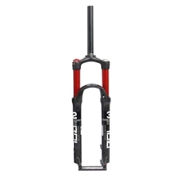 ZYHDDYJ Mountain Bike Fork ZYHDDYJ Bike Fork MTB Bike Suspension Fork 29" 1-1 / 8" Travel:100mm Aluminum Alloy Air Fork - Black & Red (Design : B)