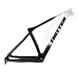 DFNBVDRR Mountain Bike Frames 29in MTB Frame 15'' / 17'' / 19'' Mountain Bike Frame Carbon Fiber Disc Brake Bicycle Frame Thru Axle 142mm BB92 Routing Internal (Color : Silver, Size : 17x29'')