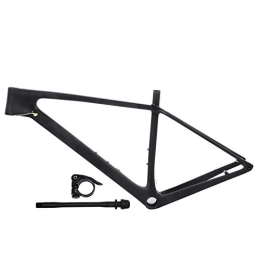 Eulbevoli Mountain Bike Frames Eulbevoli Bike Frame, Mountain Bicycle Front Fork Frame Carbon Fiber Ultra-light with Seatpost Clip Tube Shaft Tail Hook for Mountain Bike for Road Bike(29ER*17 inch)