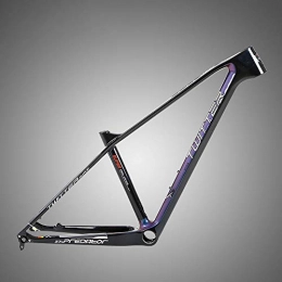 Ouqian Mountain Bike Frames Fixed Gear Bike Frames Carbon Fiber Mountain Frame Mountain Cross-country Carbon Frame Bicycle Frame Accessories Frame Bike Bike Frames (Color : Black, Size : One Size)