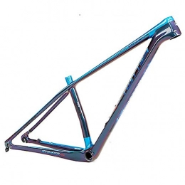 Gububi Mountain Bike Frames Gububi Bike frameset 18K Carbon Fiber Mountain Frame Cross-country Color-changing Mountain Bike Carbon Frame (Color : Black, Size : 29Inch)