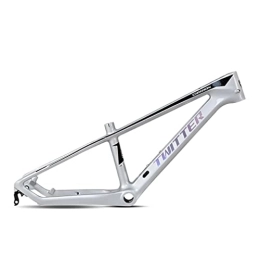 HIMALO Mountain Bike Frames HIMALO 20er BMX Frame 10.5'' Carbon Fiber MTB Bike Frame QR 135mm Disc Brake Frame Internal Routing Unisex (Color : Titanium)