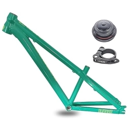 HIMALO Mountain Bike Frames HIMALO 26er Hardtail Mountain Bike Frame 12.5'' Single Speed Frame C / V Brake Quick Release MTB Frame QR 10 * 135mm Aluminum Alloy Rigid Frame (Color : Groen)