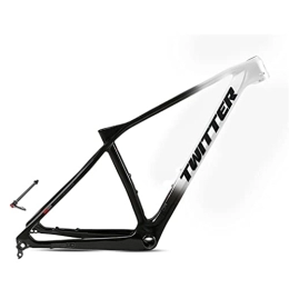 HIMALO Mountain Bike Frames HIMALO Carbon Fiber MTB Frame 27.5er 29er XC Hardtail Mountain Bike Frame 15'' / 17'' / 19'' Disc Brake Frame Thru Axle 148mm Universal 142mm (Color : Silver, Size : 27.5 * 19'')