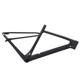 Keenso Spares Keenso Bike Frame and Fork Set, 17.5in / 19in Carbon Fiber Bike Frame Kit Mountain Bike Front Fork Frame with Seatpost Clip, Tube Shaft & Tail Hook(17inch) Bicycles and Spare Parts