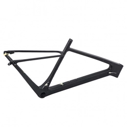Keenso Spares Keenso Bike Frame and Fork Set, 17.5in / 19in Carbon Fiber Bike Frame Kit Mountain Bike Front Fork Frame with Seatpost Clip, Tube Shaft & Tail Hook(19inch)