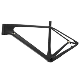 Keenso Spares Keenso Bike Frame and Fork Set, 17.5in / 19in Ultralight Carbon Fiber Bike Frame Kit Mountain Bike Front Fork Frame With Seatpost Clip, Tube Shaft & Tail Hook (17inch) Bicycles and Spare Parts