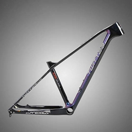 Longjiahaiwei Mountain Bike Frames Longjiahaiwei Mountain Bike Frame Carbon Fiber Mountain Frame Mountain Cross-country Carbon Frame Bicycle Frame Accessories Frame Bike Bicycle Frame (Color : Black, Size : One size)