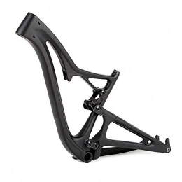 Zhengowen OS Mountain Bike Frames Mountain Bike Frame Frame Bike 27.5 Inch Carbon Fiber Soft Tail Mountain Frame Full Suspension Inside The Mountain Cross-country Bicycle Rack Carbon fiber frame ( Color : Black , Size : 27.5Inch )