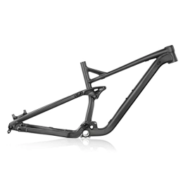 DFNBVDRR Mountain Bike Frames MTB Frame 27.5 / 29er DH Softtail Mountain Bike Frame 17'' / 19'' Travel 150mm Aluminum Alloy Disc Brake Thru Axle BOOST 12X148mm BSA73 Bicycle Frame (Color : Svart, Size : 17x27.5'')