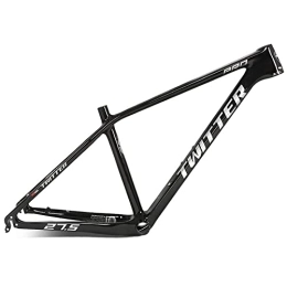 OKUOKA Spares OKUOKA Bike Front Suspension Bike Frame Carbon Frameset 27.5 / 29in Mountain bike frame bicycle Bicycle Accessories With headset and tail hook (Color : Black, Size : 29x19in)